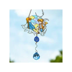 Maison Ghibli Décoration|Attrape-soleil vitrail Sheeta & Pazu - Le Château dans le ciel