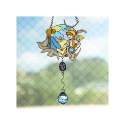 Maison Ghibli Décoration|Attrape-soleil vitrail Sheeta & Pazu - Le Château dans le ciel