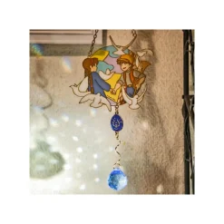 Maison Ghibli Décoration|Attrape-soleil vitrail Sheeta & Pazu - Le Château dans le ciel