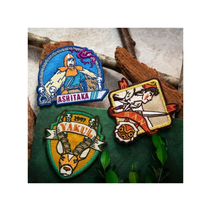 Maison Ghibli Badges|Badge broderie autocollant San - Princesse Mononoké