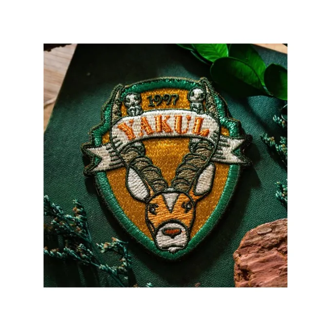 Maison Ghibli Badges|Badge broderie autocollant Yakuru - Princesse Mononoké