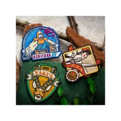 Maison Ghibli Badges|Badge broderie autocollant Yakuru - Princesse Mononoké