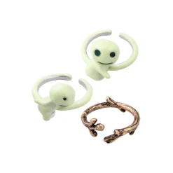 Maison Ghibli Bijoux|Bague 3 anneaux Kodama - Princesse Mononoké