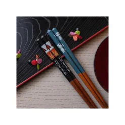 Maison Ghibli Cuisine Et Table|Baguettes laquées 21cm Kodama Bleu marine  - Princesse Mononoké
