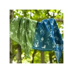 Maison Ghibli Textile|Bandana Vivre ensemble bleu - Princesse Mononoké
