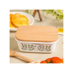 Maison Ghibli Cuisine Et Table|Beurrier émail avec couvercle bois Noiraudes 500ml - Mon Voisin Totor