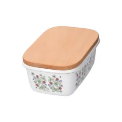 Maison Ghibli Cuisine Et Table|Beurrier émail avec couvercle bois Noiraudes 500ml - Mon Voisin Totor