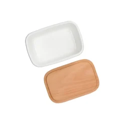 Maison Ghibli Cuisine Et Table|Beurrier émail avec couvercle bois Noiraudes 500ml - Mon Voisin Totor