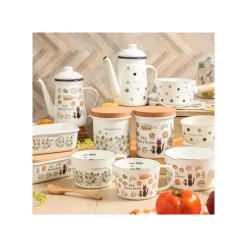 Maison Ghibli Cuisine Et Table|Beurrier émail avec couvercle bois Noiraudes 500ml - Mon Voisin Totor