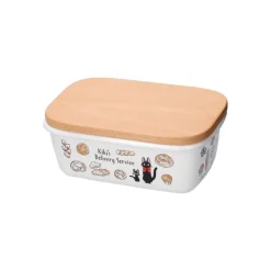 Maison Ghibli Cuisine Et Table|Beurrier émail avec couvercle bois Viennoiseries 500ml - Kiki la peti