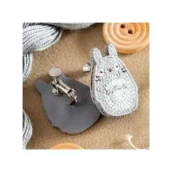 Maison Ghibli Bijoux|Bijou Boucle d’oreilles à Clips Broderie Totoro gris - Mon Voisin Tot
