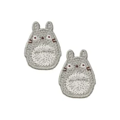 Maison Ghibli Bijoux|Bijou Boucle d’oreilles à Clips Broderie Totoro gris - Mon Voisin Tot