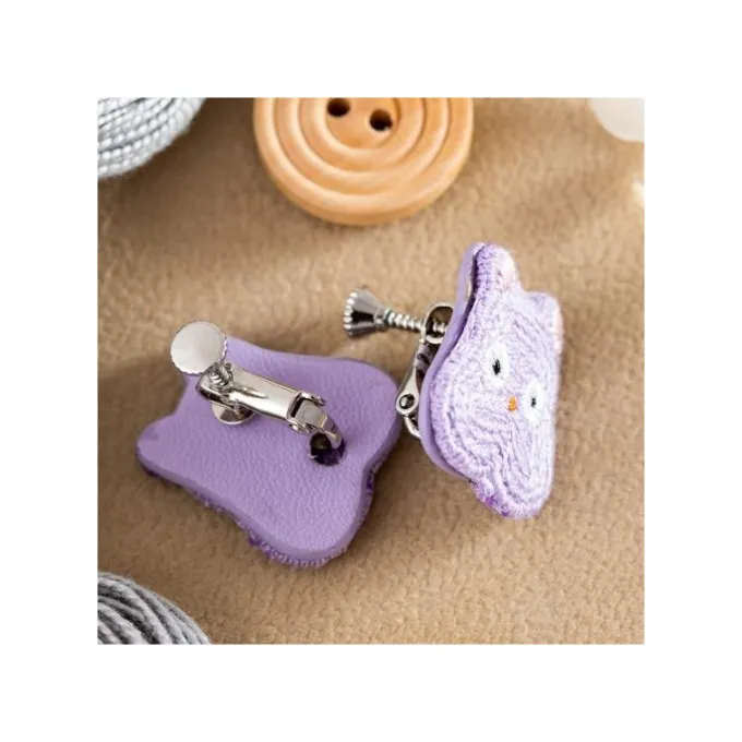 Maison Ghibli Bijoux|Bijou Boucle d’oreilles à Clips Broderie Boh Mouse - Le Voyage De Chi