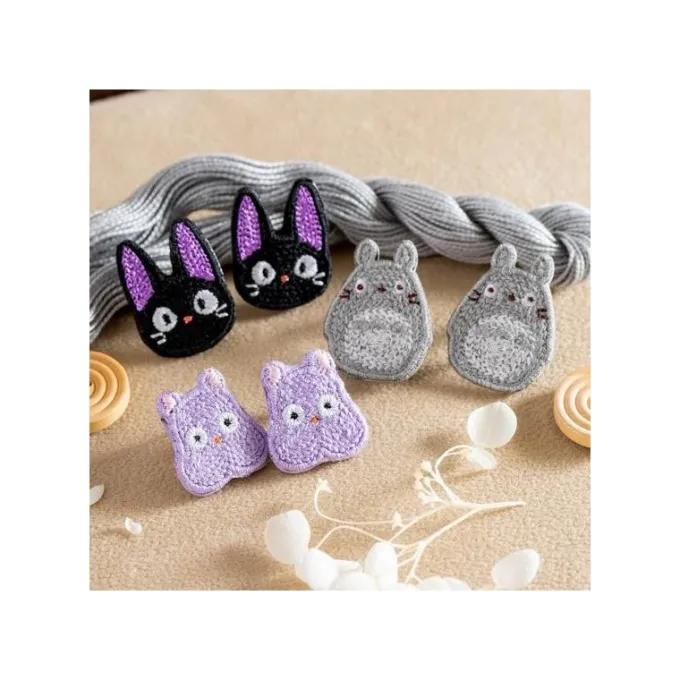 Maison Ghibli Bijoux|Bijou Boucle d’oreilles à Clips Broderie Boh Mouse - Le Voyage De Chi