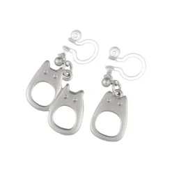 Maison Ghibli Bijoux|Bijou Boucles d’oreilles à clips Totoro Blanc Metal- Mon Voisin Totor