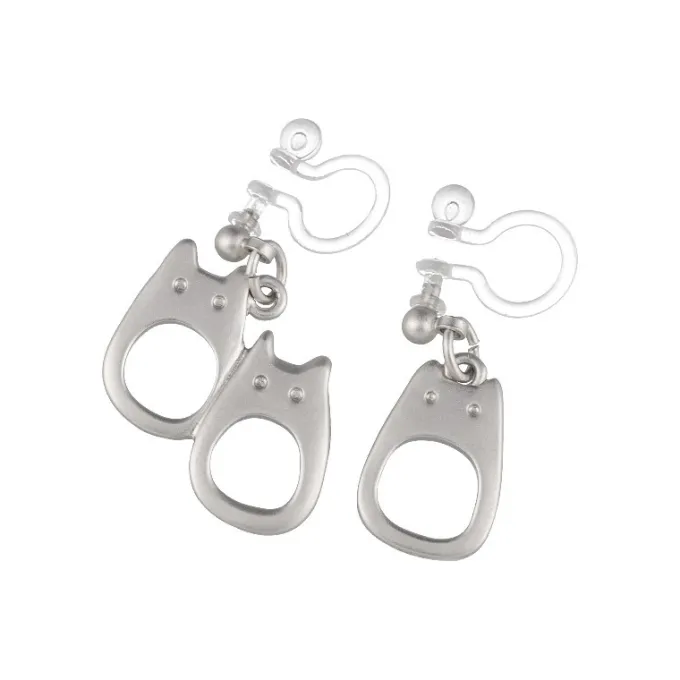 Maison Ghibli Bijoux|Bijou Boucles d’oreilles à clips Totoro Blanc Metal- Mon Voisin Totor