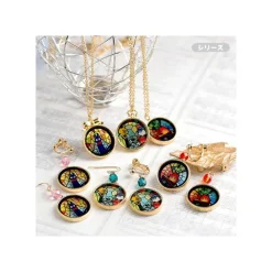 Maison Ghibli Bijoux|Bijou Boucles d’oreilles à clips Calcifer Vitrail- Le Chateau Ambulan