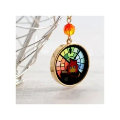Maison Ghibli Bijoux|Bijou Boucles d’oreilles Calcifer Vitrail- Le Château ambulant