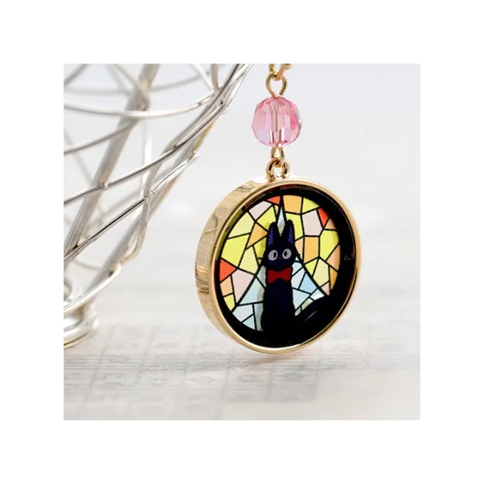Maison Ghibli Bijoux|Bijou Boucles d’oreilles Jiji Vitrail - Kiki la petite Sorcière