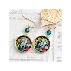 Maison Ghibli Bijoux|Bijou Boucles d’oreilles Louise et Baron Vitrail- Si tu tends l'oreil