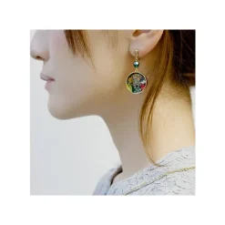 Maison Ghibli Bijoux|Bijou Boucles d’oreilles Louise et Baron Vitrail- Si tu tends l'oreil