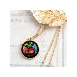 Maison Ghibli Bijoux|Bijou Pendentif Calcifer Vitrail- Le Château ambulant