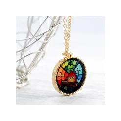 Maison Ghibli Bijoux|Bijou Pendentif Calcifer Vitrail- Le Château ambulant