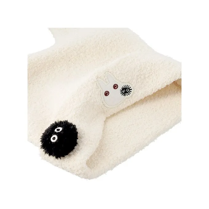 Maison Ghibli Textile|Bonnet Laine À Oreilles Totoro Blanc - Mon Voisin Totoro