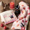 Maison Ghibli Linge De Maison|Boîte cadeau 3 serviettes Jiji Confitures Fruits Rouges - Kiki la pet