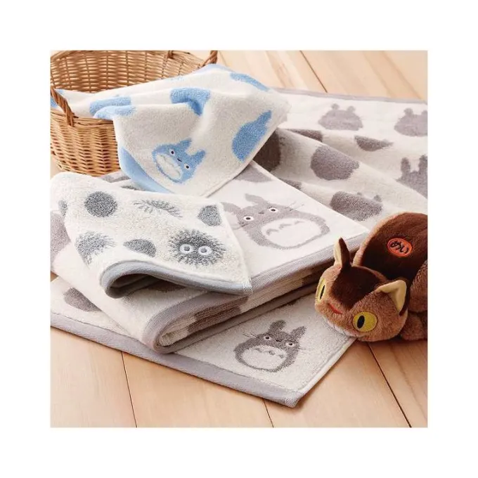 Maison Ghibli Linge De Maison|Boîte cadeau 3 serviettes Totoro&Noiraudes - Mon Voisin Totoro