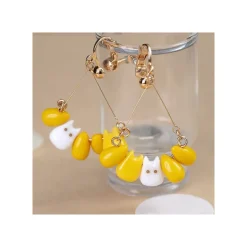 Maison Ghibli Bijoux|Boucle d’oreilles Clip Totoro blanc & Maïs - Mon Voisin Totoro