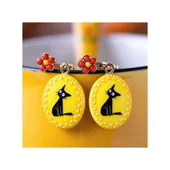 Maison Ghibli Bijoux|Boucles d’oreilles à clips fantaisie jaunes Jiji - Kiki la petite sor