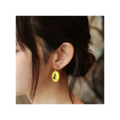 Maison Ghibli Bijoux|Boucles d’oreilles à clips fantaisie jaunes Jiji - Kiki la petite sor