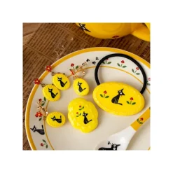 Maison Ghibli Bijoux|Boucles d’oreilles à clips fantaisie jaunes Jiji - Kiki la petite sor