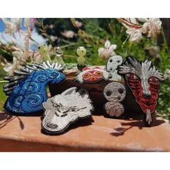 Maison Ghibli Pins|Broche cannetille Masque de San - Princesse Mononoké