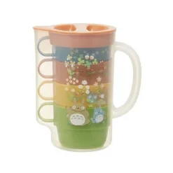 Maison Ghibli Cuisine Et Table|Carafe Et 4 Tasses Totoro Fleur - Mon Voisin Totoro