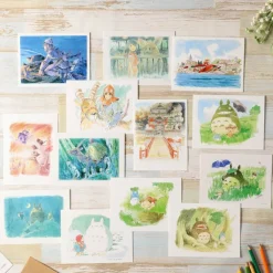 Maison Ghibli Cartes Postales Et Papier À Lettres|Carte de vœux aquarelle 24 x 15,8 cm Ashitaka and Yakuru - Princesse