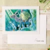 Maison Ghibli Cartes Postales Et Papier À Lettres|Carte de vœux aquarelle 24 x 15,8 cm Ashitaka dans la forêt  - Prince