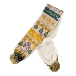 Maison Ghibli Textile|Écharpe à pompons Totoro & Noiraudes - Mon Voisin Totoro