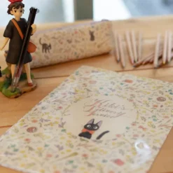 Maison Ghibli Classement|Chemise A4 avec 3 rabats Fleurs - Kiki la petite sorcière