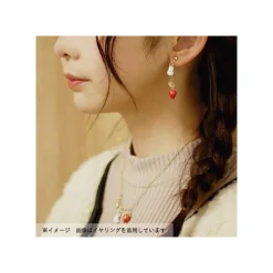 Maison Ghibli Bijoux|Collier Totoro Blanc Et Fraises - Mon Voisin Totoro