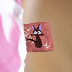 Maison Ghibli Mobilier|Coussin brique moiré Jiji silhouette   - Kiki la petite sorcière