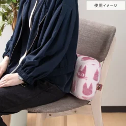 Maison Ghibli Mobilier|Coussin brique moiré Noiraude silhouette   - Mon Voisin Totoro