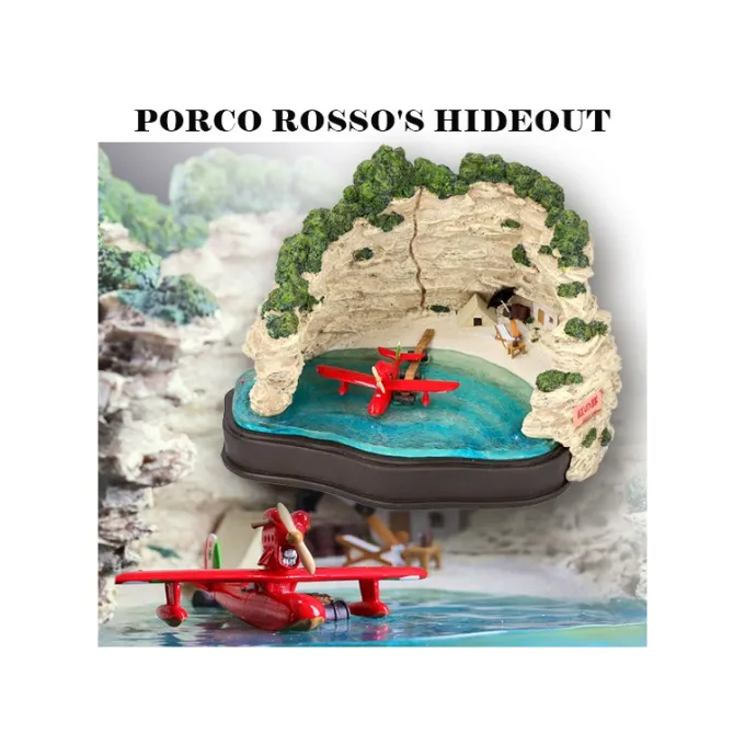 Maison Ghibli Décoration|Diorama Cachette de Marco - Porco Rosso