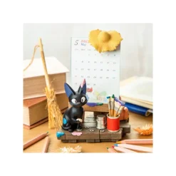Maison Ghibli Décoration|Diorama Jiji Chevalet et calendrier - Kiki la petite sorcière