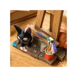 Maison Ghibli Décoration|Diorama Jiji Chevalet et calendrier - Kiki la petite sorcière