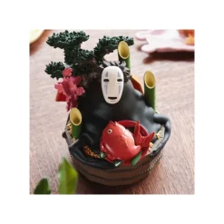 Maison Ghibli Décoration|Diorama No Face Bassine d’or et bambous - Le Voyage de Chihiro