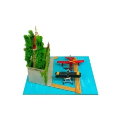 Maison Ghibli Loisirs Créatifs|Diorama papier Adriano & hydravion de chasse - Porco Rosso