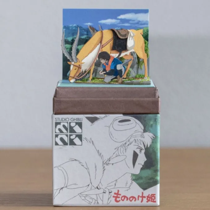 Maison Ghibli Loisirs Créatifs|Diorama papier Ashitaka et Yakuru -Princesse Mononoké