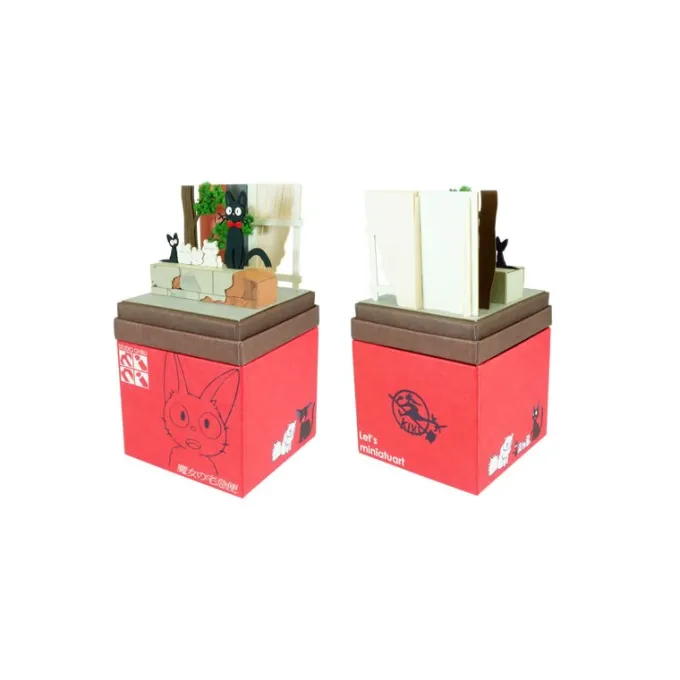 Maison Ghibli Loisirs Créatifs|Diorama papier Jiji et chatons - Kiki la petite sorcière